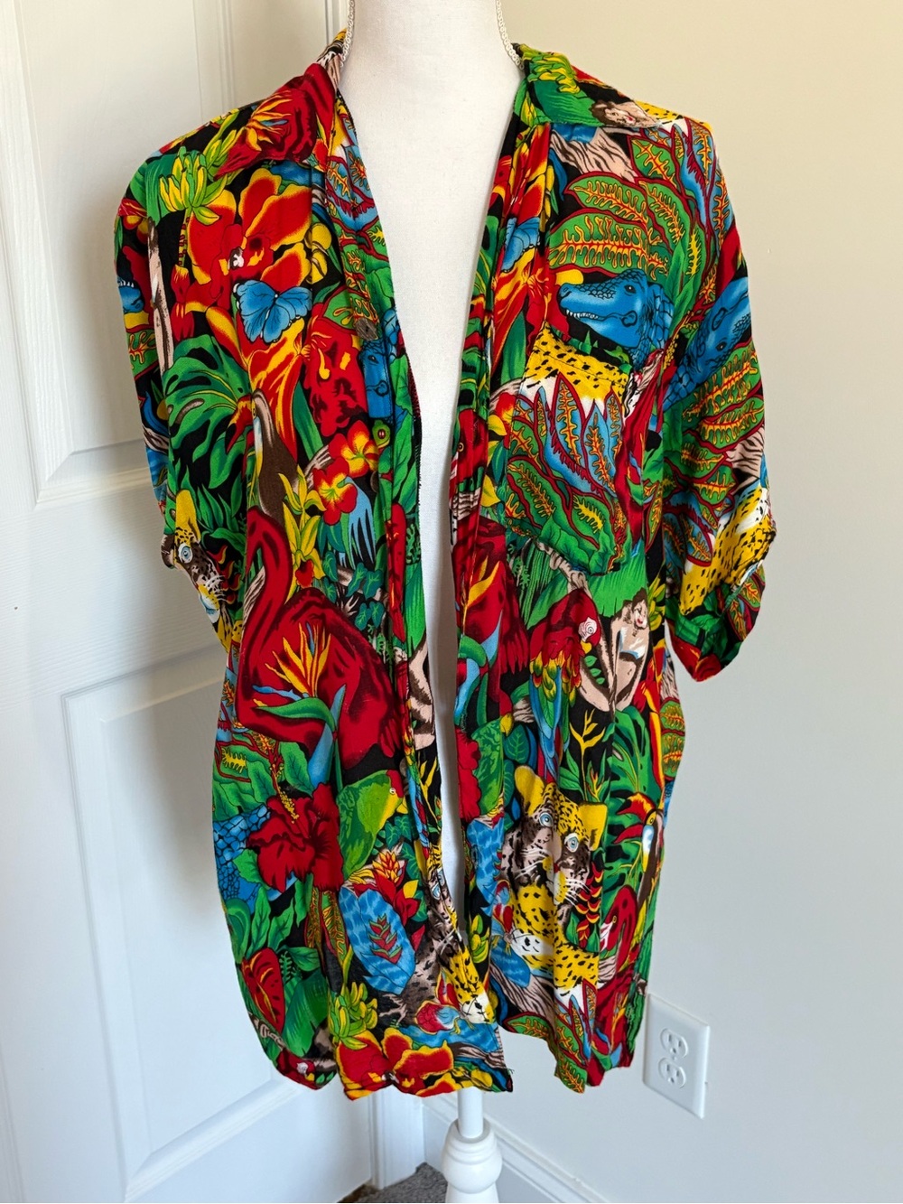 Ingear Yellow and Black Tropical Print Shirt